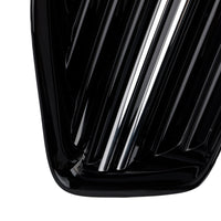 Fog light grille Audi A6 C8 2019-2023 ABS black 2 pieces - top view - Becquet Voiture