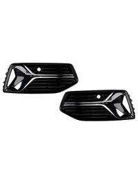 Fog light grille Audi A6 C8 2019-2023 ABS black 2 pieces - side view 2 - Becquet Voiture