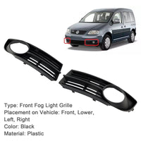 Schwarzer Kühlergrill mit Antibeschlagfunktion vorne für VW Touran Caddy 2003–2010 - Rückansicht - Becquet Voiture