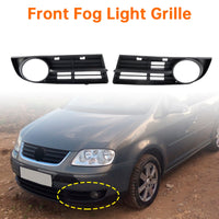 Schwarzer Kühlergrill mit Antibeschlagfunktion vorne für VW Touran Caddy 2003–2010 - Seitenansicht - Becquet Voiture