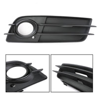 Grille Antibrouillard Droite Audi A4 S-Line B8 Noir Chrome 2008-2012 - vue de trois-quarts - Becquet Voiture