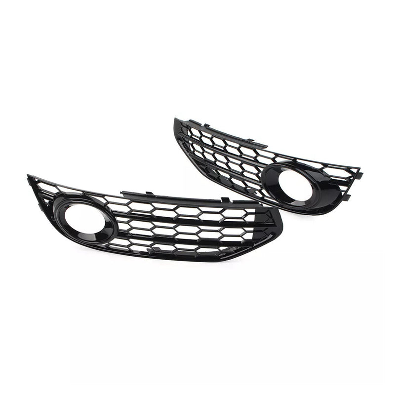 Honeycomb Fog Light Grille Audi A4 Allroad B8 Black - in use - Becquet Voiture