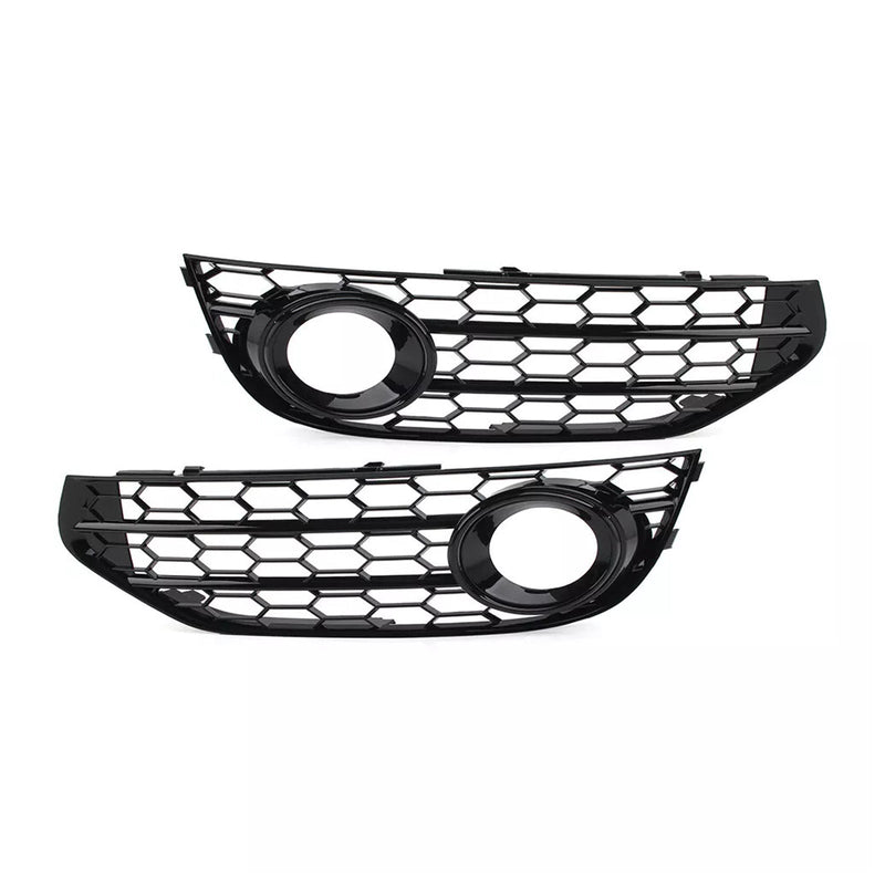 Honeycomb Fog Light Grille Audi A4 Allroad B8 Black - studio packshot - Becquet Voiture
