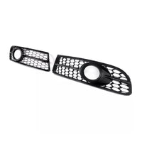 Honeycomb Fog Light Grille Audi A4 S-Line S4 2005-2008 - fitting detail - Becquet Voiture