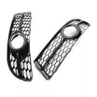 Honeycomb Fog Light Grille Audi A4 S-Line S4 2005-2008 - fitted on vehicle - Becquet Voiture