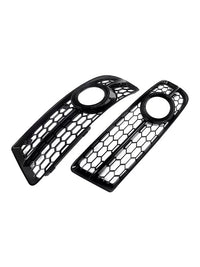 Honeycomb Fog Light Grille Audi A4 S-Line S4 2005-2008 - three-quarter view 2 - Becquet Voiture