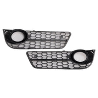 Honeycomb fog light grille Audi A5 2007-2011 - three-quarter view - Becquet Voiture