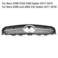 Silberner Diamant-Kühlergrill Mercedes-Benz W213 E300 E400 2016–2019 - Nahansicht - Becquet Voiture