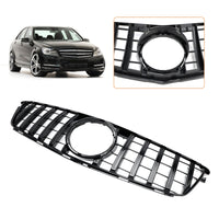 GTR Style Front Grille Mercedes C-Class W204 2008-2014 - fitted on vehicle - Becquet Voiture