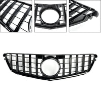 GTR Style Front Grille Mercedes C-Class W204 2008-2014 - three-quarter view - Becquet Voiture
