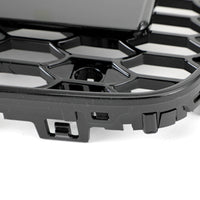 Grille Avant Maille Nid Abeille Style RS5 Noir Brillant Audi - en situation 2 - Becquet Voiture