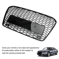Grille Avant Maille Nid Abeille Style RS5 Noir Brillant Audi - installé sur véhicule - Becquet Voiture