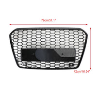 Grille Avant Maille Nid Abeille Style RS5 Noir Brillant Audi - vue rapprochée 2 - Becquet Voiture