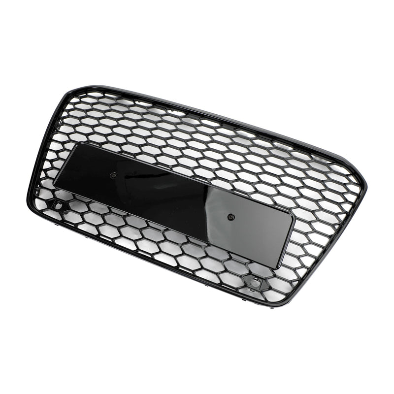 Grille Avant Maille Nid Abeille Style RS5 Noir Brillant Audi - vue rapprochée - Becquet Voiture