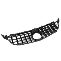 Grille Avant Mercedes W205 Style GTR Caméra Noir Chromé 2019 - détail du montage - Becquet Voiture
