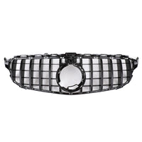 Grille Avant Mercedes W205 Style GTR Caméra Noir Chromé 2019 - en situation - Becquet Voiture