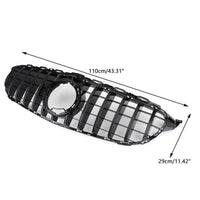 Grille Avant Mercedes W205 Style GTR Caméra Noir Chromé 2019 - vue de profil - Becquet Voiture