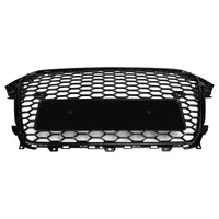 Black RS4 Style Mesh Front Grille Audi A4 S4 B8.5 2013-2016 - top view - Becquet Voiture