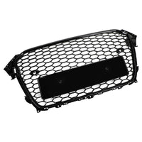 Black RS4 Style Mesh Front Grille Audi A4 S4 B8.5 2013-2016 - front view - Becquet Voiture