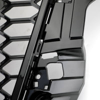 Black RS3 Honeycomb Front Grille Audi A3 S3 2013-2016 - top view - Becquet Voiture