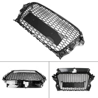 Grille Avant Nid d'Abeille Style RS3 Noir Brillant Audi A3 S3 2013-2016 - packshot studio - Becquet Voiture