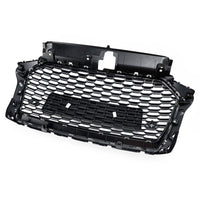 Grille Avant RS3 Style Nid D'abeille Audi A3 8V 2017-2019 Noir - vue de trois-quarts 2 - Becquet Voiture