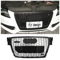 Grille Avant RS4 Style Nid D'abeille Audi A4 S4 B8 - vue de face - Becquet Voiture