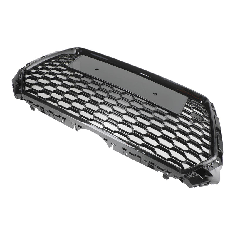 Grille Avant RS4 Style Nid D'abeille Noire Audi A4 S4 - vue de trois-quarts 2 - Becquet Voiture
