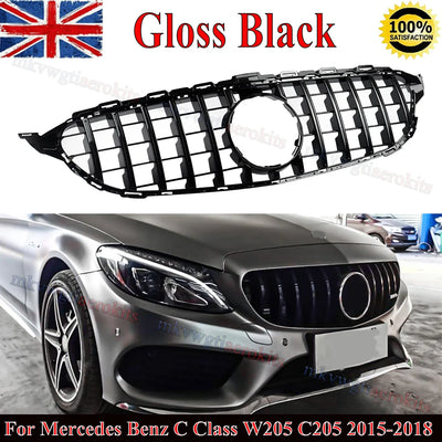 Grille Avant Style GTR Mercedes Classe C W205 2014-2018 - packshot studio - Becquet Voiture