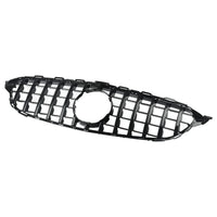 Grille Avant Style GTR Mercedes Classe C W205 2014-2018 - vue de trois-quarts - Becquet Voiture