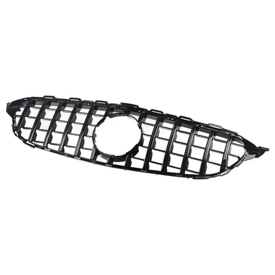 Grille Avant Style GTR Mercedes Classe C W205 2014-2018 - vue de trois-quarts - Becquet Voiture