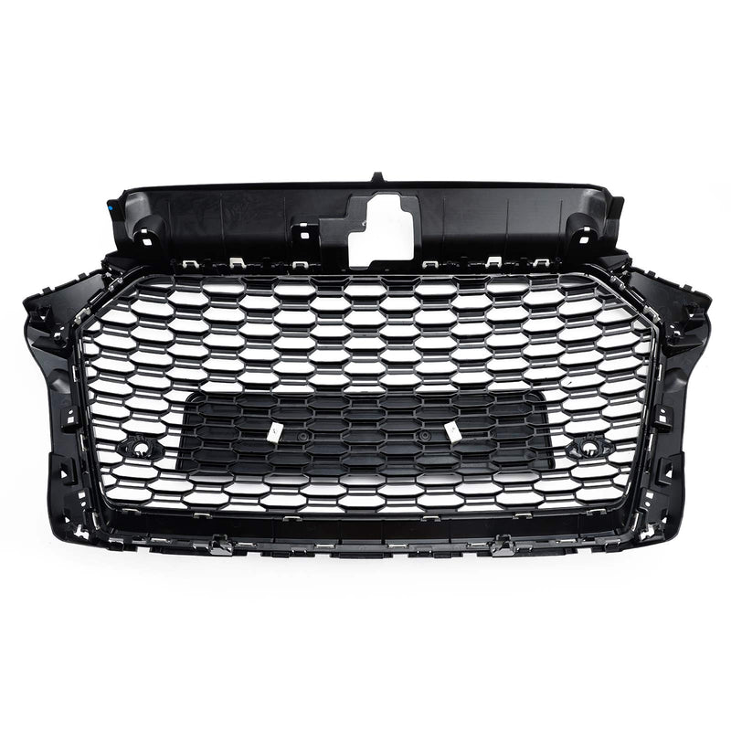 Grille Avant Style RS3 Nid Abeille Noir Audi A3 S3 2017-2019 - installé sur véhicule 2 - Becquet Voiture