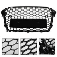 Grille Avant Style RS4 Noir Brillant Audi A4 S4 2013-2016 - vue de face 2 - Becquet Voiture
