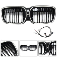 Grille BMW iX3 G08 LCI Double Lamelles Noir 2022-2024 - détail du montage - Becquet Voiture