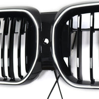 Grille BMW iX3 G08 LCI Double Lamelles Noir 2022-2024 - en situation - Becquet Voiture