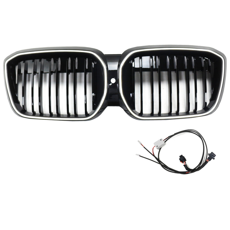 Grille BMW iX3 G08 LCI Double Lamelles Noir 2022-2024 - vue arrière 2 - Becquet Voiture
