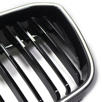 Grille BMW iX3 G08 LCI Double Lamelles Noir 2022-2024 - vue de dessus - Becquet Voiture