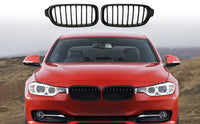 Grille BMW Série 3 F30 F31 F35 Noir Brillant 2012-2019 - vue de dessus - Becquet Voiture