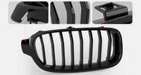 Grille BMW Série 3 F30 F31 F35 Noir Brillant 2012-2019 - vue de profil 3 - Becquet Voiture