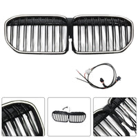 Gloss Black Kidney Grille BMW 7 Series G11 G12 2019-2022 v2 - fitting detail - Becquet Voiture