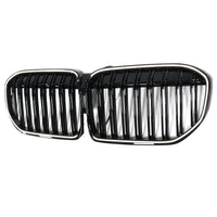 Gloss Black Kidney Grille BMW 7 Series G11 G12 2019-2022 v2 - fitted on vehicle 2 - Becquet Voiture