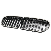 Gloss Black Kidney Grille BMW 7 Series G11 G12 2019-2022 v2 - studio packshot 2 - Becquet Voiture