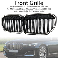 Gloss Black Kidney Grille BMW 7 Series G11 G12 2019-2022 v2 - rear view - Becquet Voiture