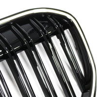 Gloss Black Kidney Grille BMW 7 Series G11 G12 2019-2022 v2 - top view - Becquet Voiture