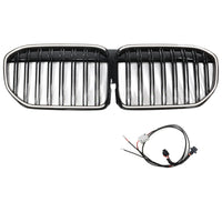 Gloss Black Kidney Grille BMW 7 Series G11 G12 2019-2022 v2 - three-quarter view 2 - Becquet Voiture