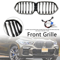 Grille BMW X6 G06 M50i Noir 2020-2022 Pare-Chocs - installé sur véhicule - Becquet Voiture