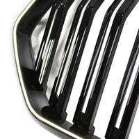 Grille BMW X6 G06 M60i Double Lamelles Noir 2023-2025 - vue de dessus - Becquet Voiture