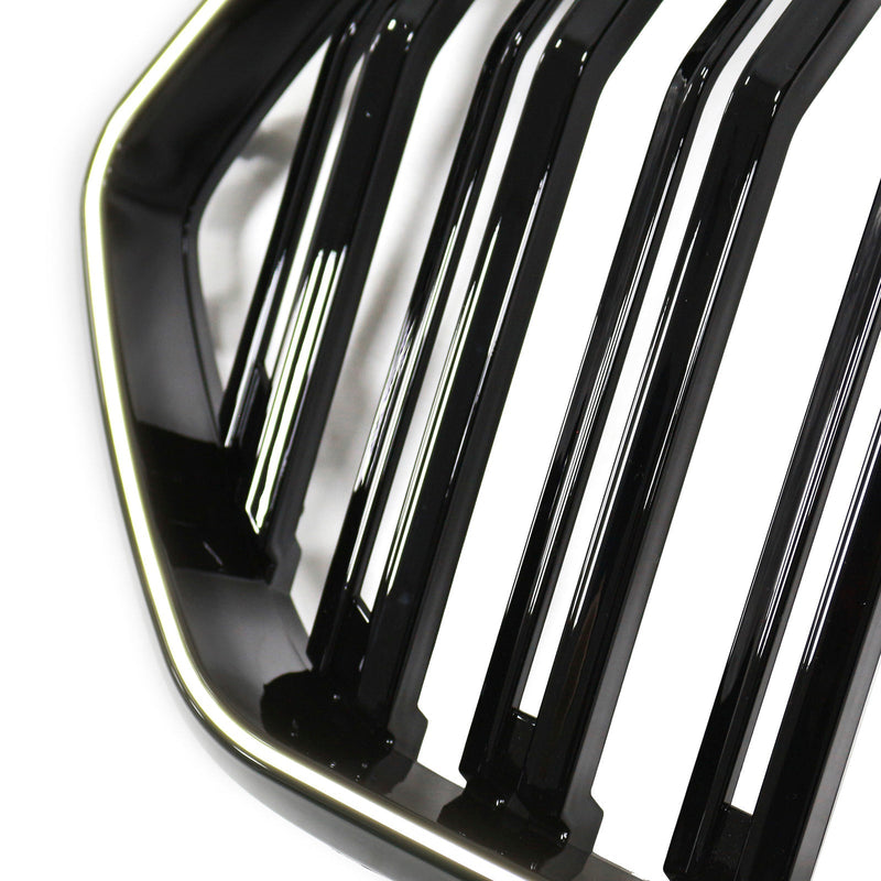 Grille BMW X6 G06 M60i Double Lamelles Noir 2023-2025 - vue de dessus - Becquet Voiture