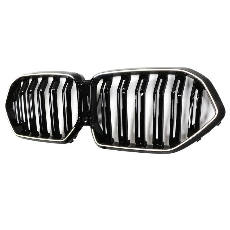 Grille BMW X6 G06 M60i Double Lamelles Noir 2023-2025 - vue de trois-quarts 2 - Becquet Voiture