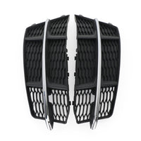 Grille Calandre Audi A6 C7 S-Line 2016-2018 Noir Chrome - vue de face - Becquet Voiture